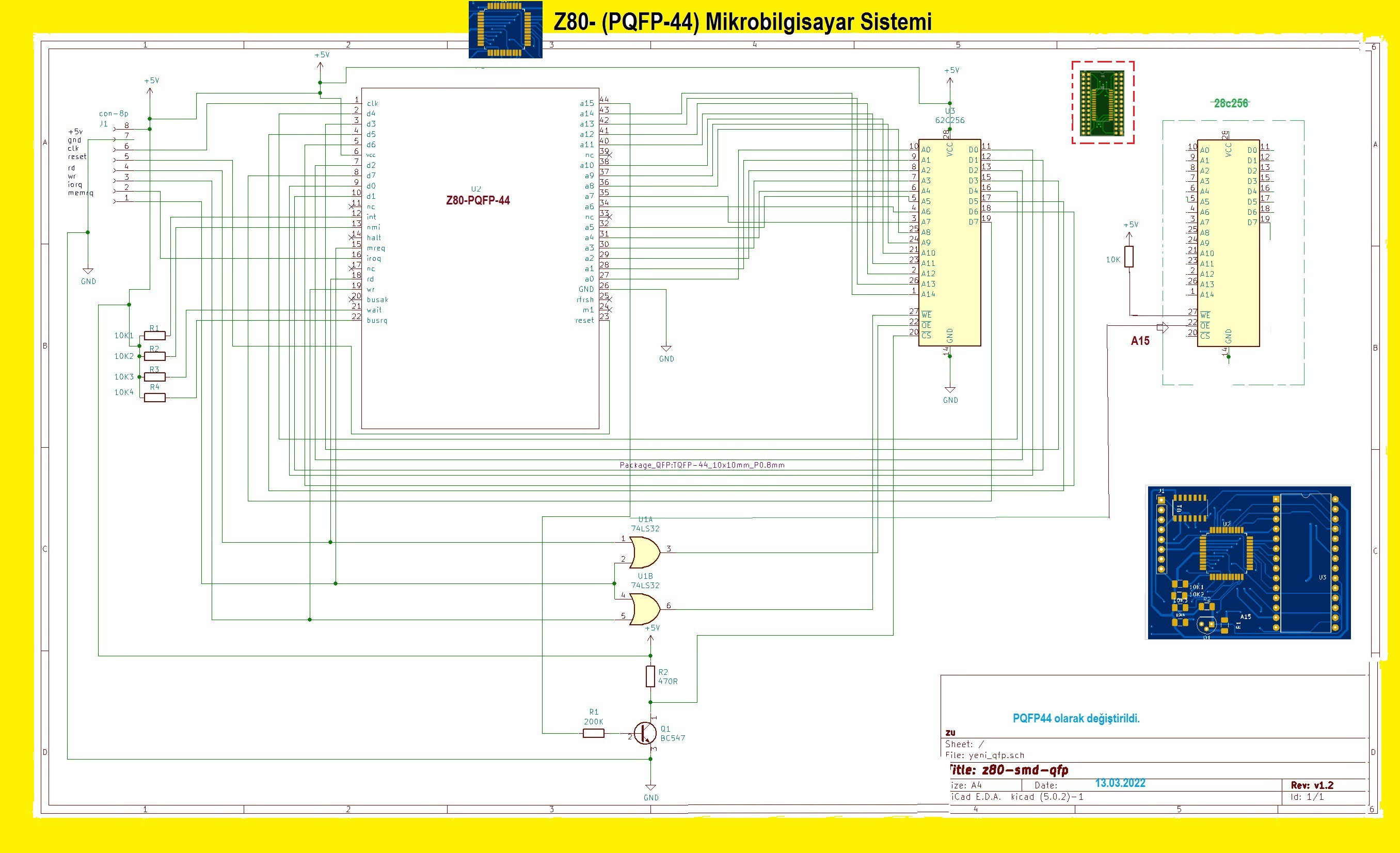 Z80-(PQFP-44) Microcomputer System